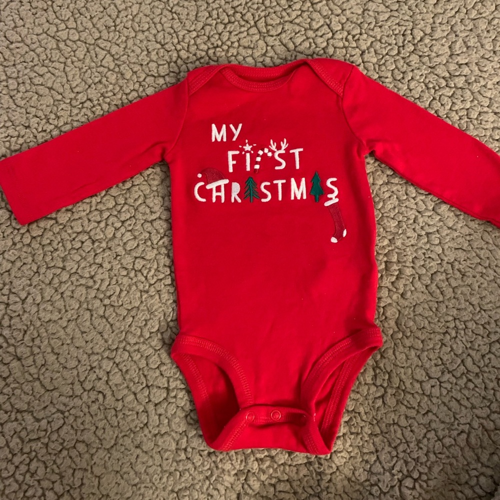 Red ‘My First Christmas’ shirt, size 3 months!